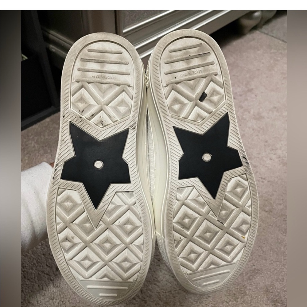 Dior White Canvas Sneakers with Graphic Laces - Picture 4 of 7